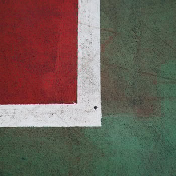 Old abandoned tennis court photo