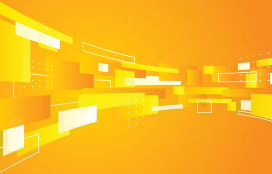 Flowing Yellow Rectangle Background vector
