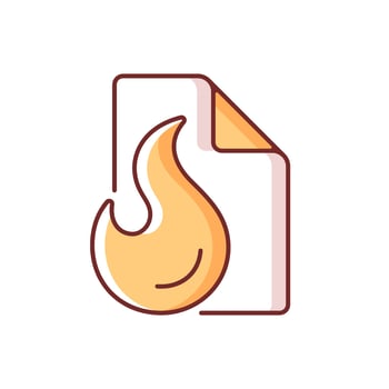 Fire blanket RGB color icon vector