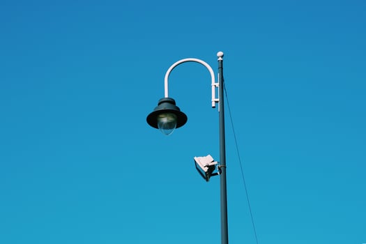 Street lamps in the city photo