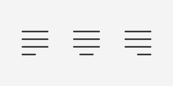 vector isolated icon of align symbol