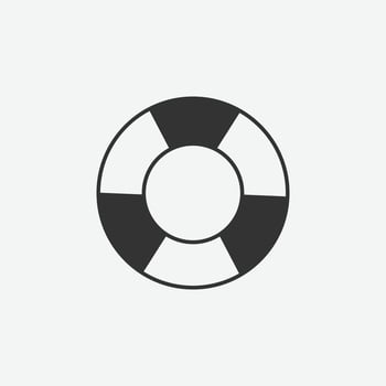 vector illustration of life buoy icon symbol