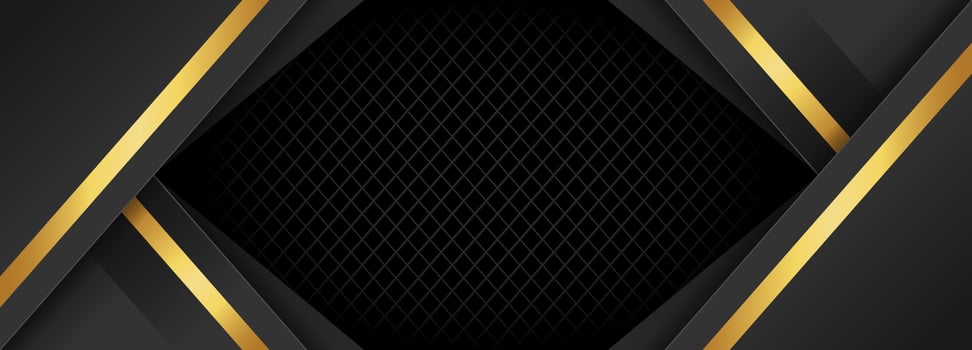 Elegant Black and Gold Banner Background vector