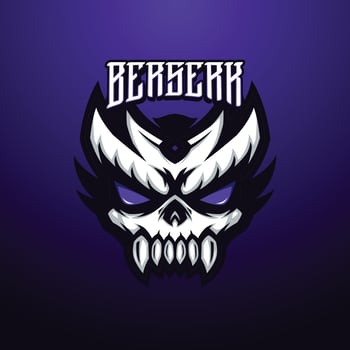 illustration of Skull Masked Head Mascot Gaming vector