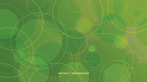 Abstract geometric background with green gradient circle background vector