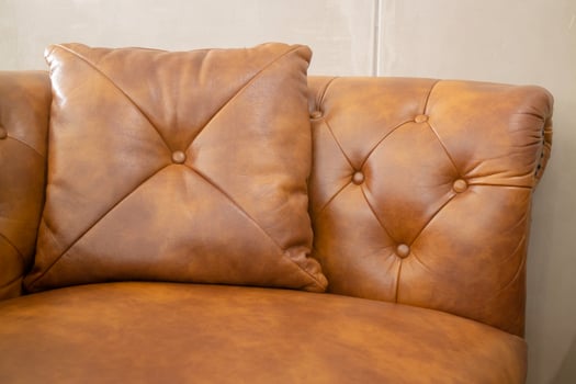 Brown leather sofa photo