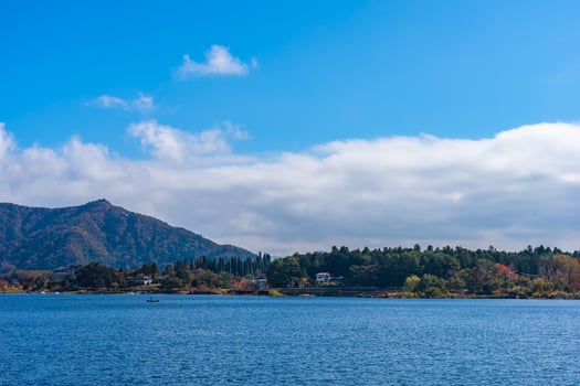 Beautiful landscape around Lake Kawaguchiko in Yamanashi, Japan photo