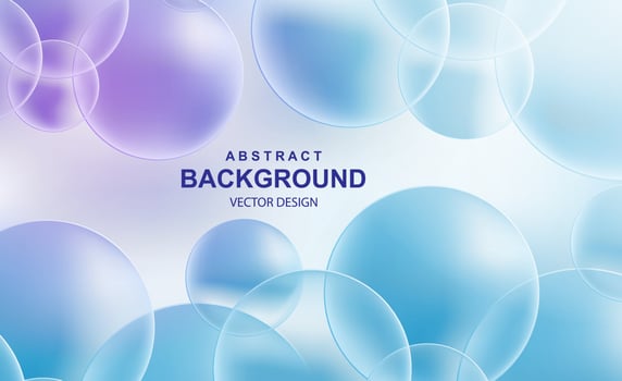 Abstract background with transparent balls vector