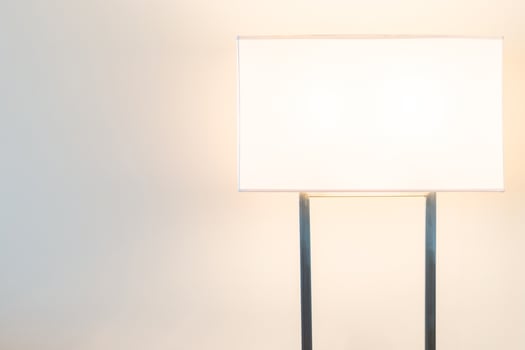 Lamp decoration in empty room photo