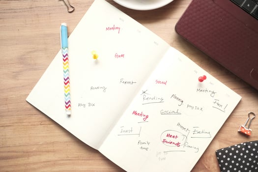 Top view of a planner photo