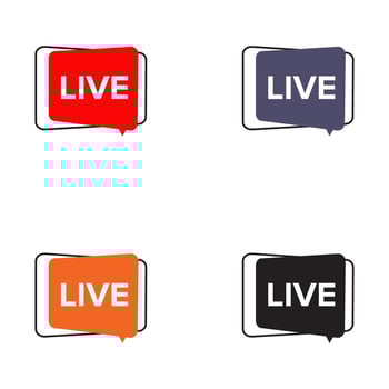 Live streaming logo design template vector