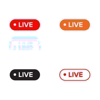 Live streaming logo design template vector