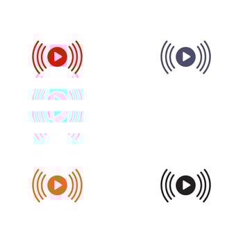 Live streaming logo design template vector