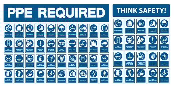 Required Personal Protective Equipment vector