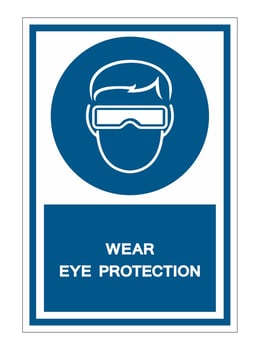 Symbol wear goggles Sign vector