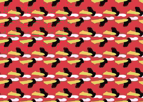Vector texture background, seamless pattern. Hand drawn, red, yellow, black, white colors.