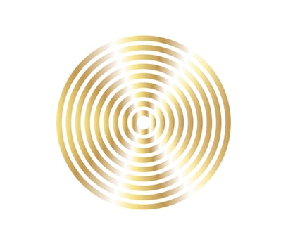 Concentric circle element. Gold luxurious color ring. Abstract  vector illustration for sound wave, golden graphic, Modern decoration for websites, posters, banners, template EPS10 vector