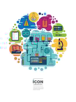 icon laboratory vector design