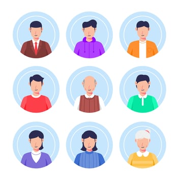 People Avatar Collection Set vector