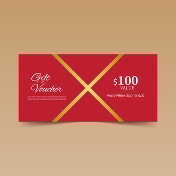 Red  Elegant  Gift Voucher Design Template vector