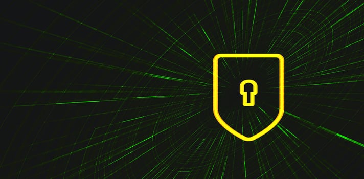 Security on green Technology background vector