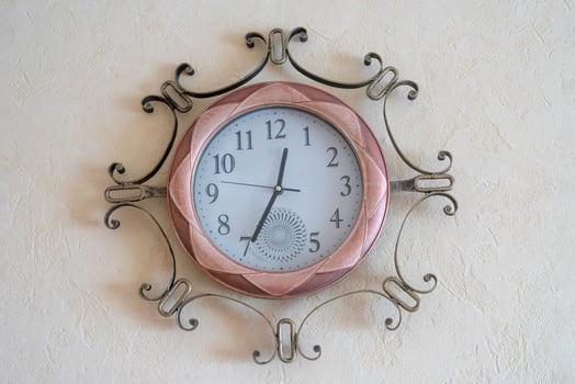 Wall clock on a light background Wallpapers. photo
