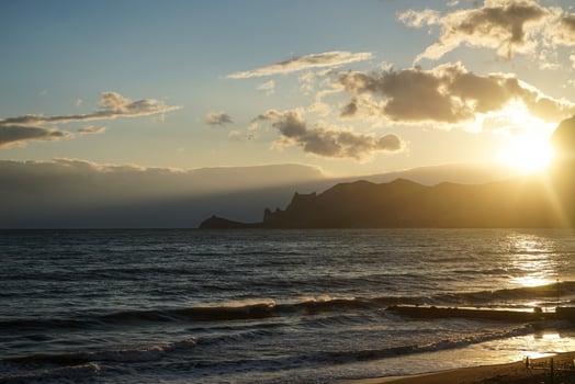 Marine landscape with a beautiful emerald waves. Sudak, Crimea. photo