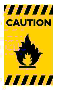 Beware Flammable Gas Symbol Isolate On White Background vector