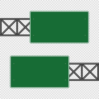Green traffic sign Road board sign vector