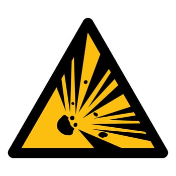 Beware Explosive Material Symbol Sign vector
