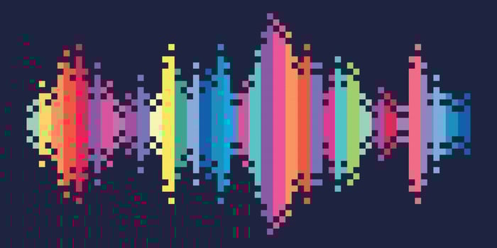 Colorful sound wave background vector