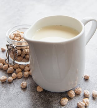 Chick peas milk with chick peas photo