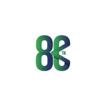 80 Th Anniversary Celebration Vector Template Design Illustration