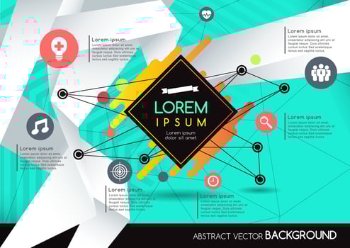 Abstract background geometry design vector