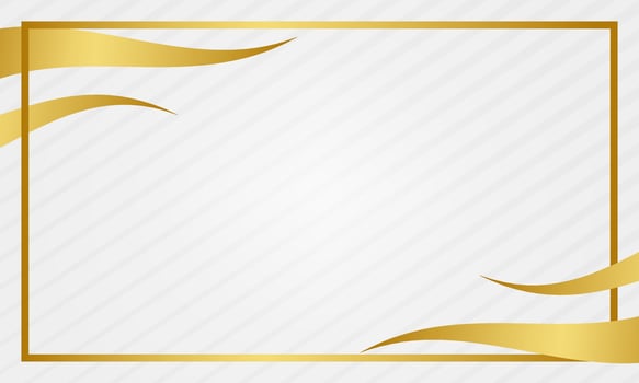 Abstract White Gold Frame Background vector
