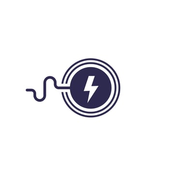 wireless charging station icon vector