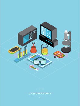 Isometric laboratory vector design