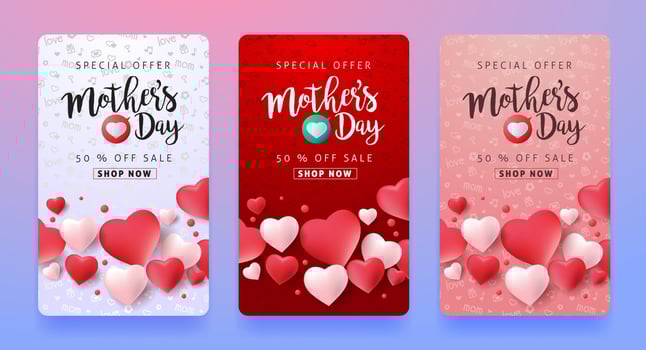 Mother's day sale poster banner background vector