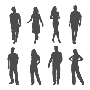 People Silhouette Collection vector