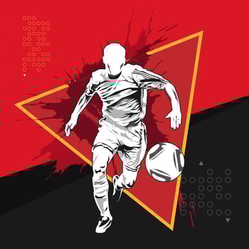 football soccer splash silhouette vector