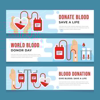 Donate Blood Save a Life Banner vector