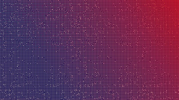 Light Purple Circuit Microchip on Technology Background vector
