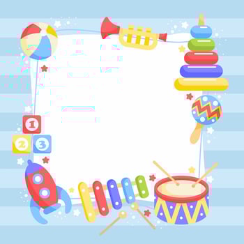 Kids Toys Frame Background vector