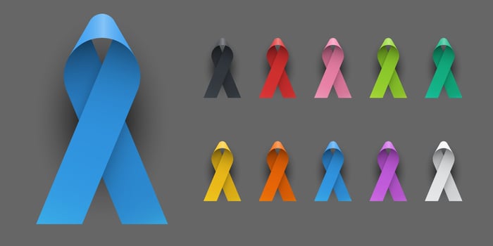 Realistic Colorful Awareness Ribbons vector