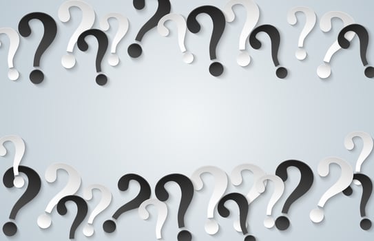 Question mark on white background.  paper art style. vector. vector