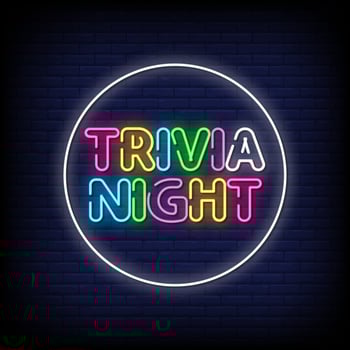 Trivia Night Neon Signs Style Text Vector