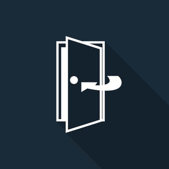 Keep Door Closed Symbol Sign On black Background On black Background vector