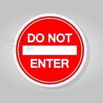 Do Not Enter Street Sign vector
