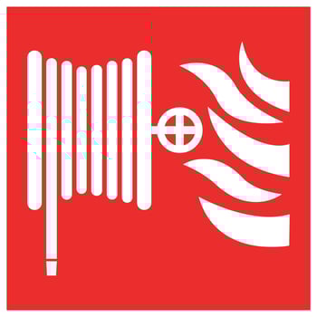 Fire Hose Reel Symbol Sign vector