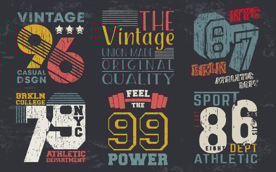 Vintage design print for t-shirt stamp, tee applique, fashion typography, badge, label clothing, jeans, and casual wear. Vector illustration